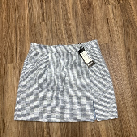 NWT Nasty Gal Women sz 6 Wool Blend Check Tailored Mini Skirt - Picture 5 of 10